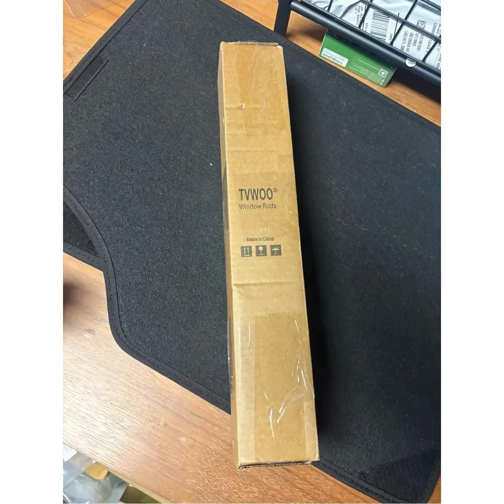 TVVDO Adjustable Window Curtain Rod Set White NWT